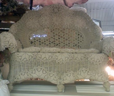 Vintage and/or Unique Small Wicker Couch